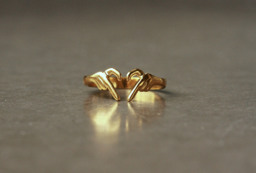 Freundschaft Ring Hände Herz Gold ein größenverstellbarer Ring als herzliches Geschenk für sie